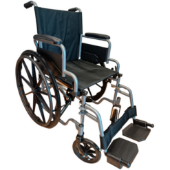 Silla de ruedas plegable fabricada en acero autopropulsable